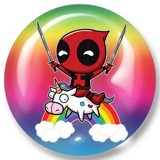 Deadpool On Unicorn 1 skin